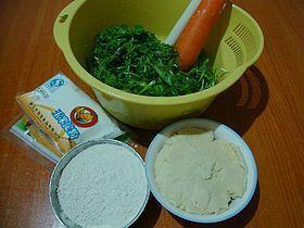 地菜胡萝卜豆渣丸子的做法步骤1