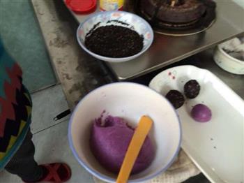 紫薯糯米麻团的做法步骤2