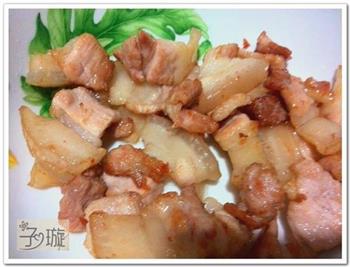 爽脆花菜炒肉的做法图解3