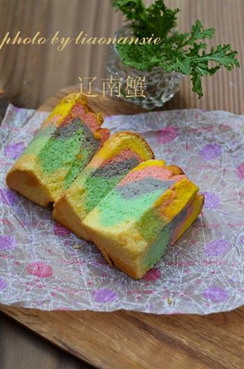 彩虹戚风蛋糕的做法步骤27