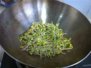 黄豆芽抹茶炝锅面条的做法步骤7