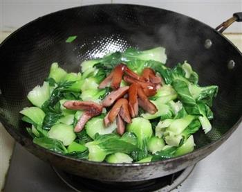 QQ肠炒青菜油条的做法步骤7