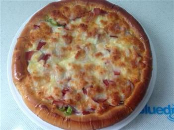 七彩鲜蔬培根披萨的做法图解17