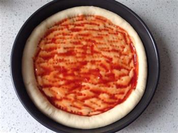 七彩鲜蔬培根披萨的做法图解9