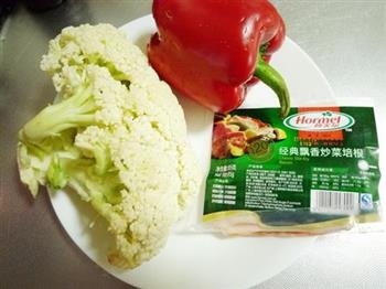 培根干锅花菜的做法步骤1