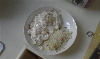 豆腐肉糜蒸鸡蛋的做法步骤2