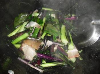 腊肉炒红菜苔的做法图解6