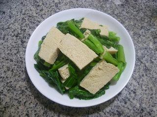 冻豆腐煮油菜蕻的做法图解10