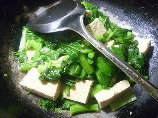 冻豆腐煮油菜蕻的做法图解9