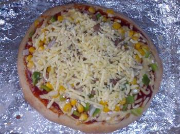 里脊玉米披萨的做法步骤6