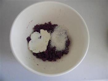 沙拉椰蓉紫薯糕的做法图解2