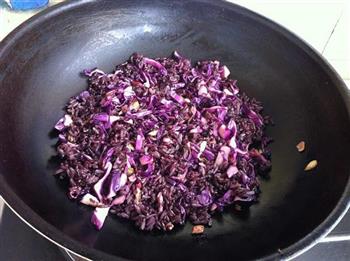 紫甘蓝炒饭的做法图解6