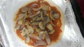 蘑菇培根披萨的做法步骤15