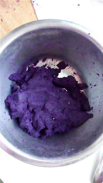 椰香南瓜紫薯糯米糍的做法步骤6
