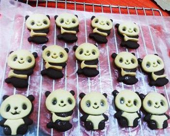 萌萌哒小熊猫饼干的做法图解10