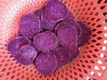 紫淮山荷兰豆炒腊肉的做法图解5