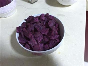紫薯豆浆羹的做法图解1