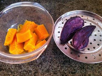 紫薯南瓜花样馒头的做法步骤1