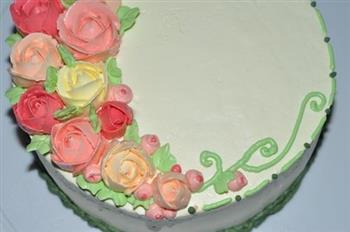 奶油霜裱花蛋糕的做法步骤23