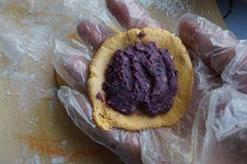 南瓜紫薯饼的做法步骤10