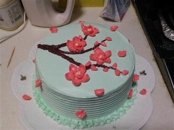 梅花裱花蛋糕的做法步骤34