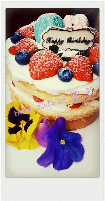 草莓蓝莓裸蛋糕的做法图解8