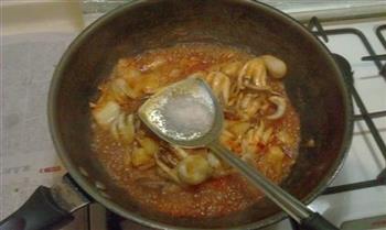 辣白菜炒章鱼的做法步骤10