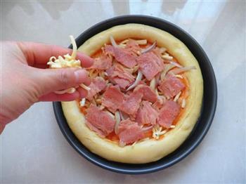 杏鲍菇培根披萨的做法图解7