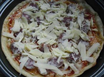 香肠火腿披萨的做法步骤10