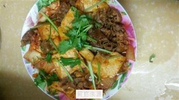 韩式泡菜肥牛锅塌豆腐的做法步骤6