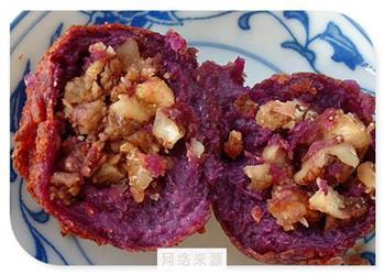 桃仁玫瑰紫薯球的做法步骤10