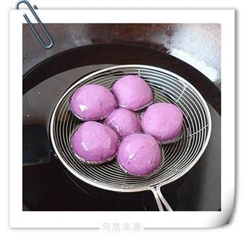 桃仁玫瑰紫薯球的做法图解8