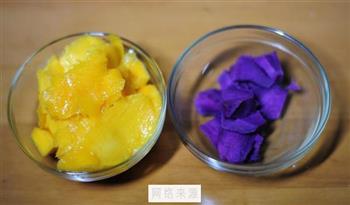 芒果布丁&紫薯布丁的做法图解1