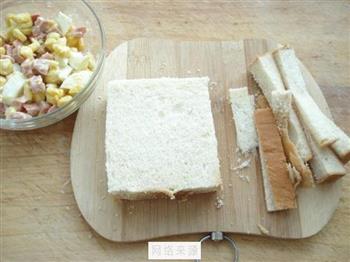 玉米沙拉三明治的做法步骤6