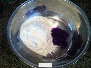 紫甘蓝双色馒头的做法步骤4