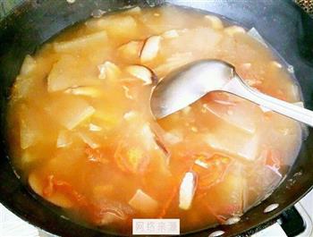 南瓜腊肉火腿汤的做法图解6