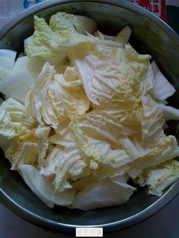 大白菜炖冻豆腐的做法步骤1