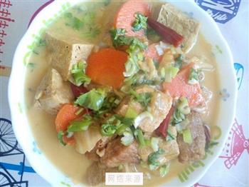大白菜炖冻豆腐的做法步骤4