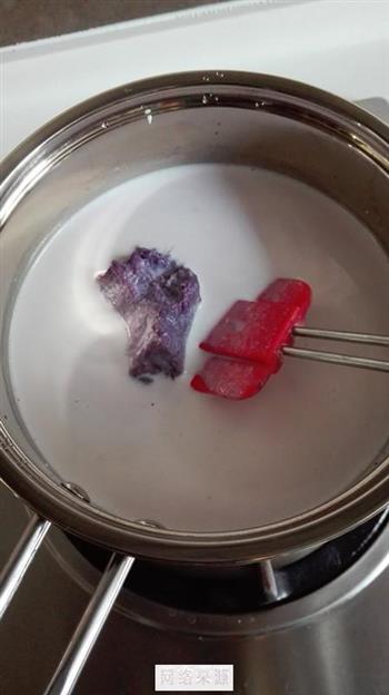 紫薯燕麦牛奶羹的做法图解1