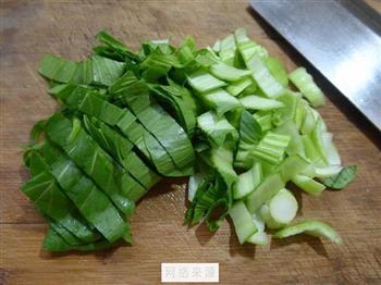 蟹柳青菜炒饭的做法步骤2