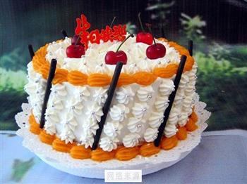 奶油水果生日蛋糕的做法步骤13