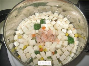 五彩南极磷虾豆腐羹的做法图解5