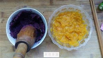 南瓜紫薯馒头的做法步骤2