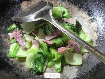 五花风肉炒青菜的做法步骤8