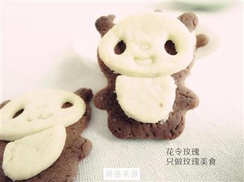 熊猫巧克力饼干的做法步骤8