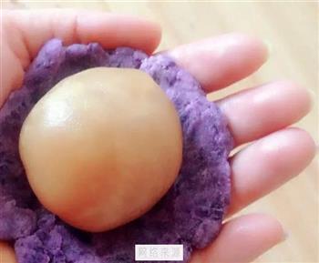 糯软香甜紫薯豆沙糕的做法图解6