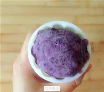 糯软香甜紫薯豆沙糕的做法图解9