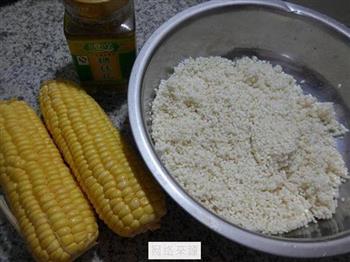 糖桂花玉米粒糯米粽的做法步骤1