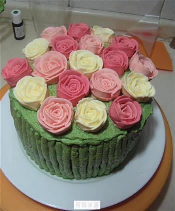 玫瑰花束海绵蛋糕的做法步骤28