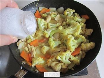 咖喱鸡片菜花的做法步骤9